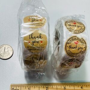 5 for $10! 1000 1 inch “Thank You” Sticker Roll for your wonderful customers ❤️📦